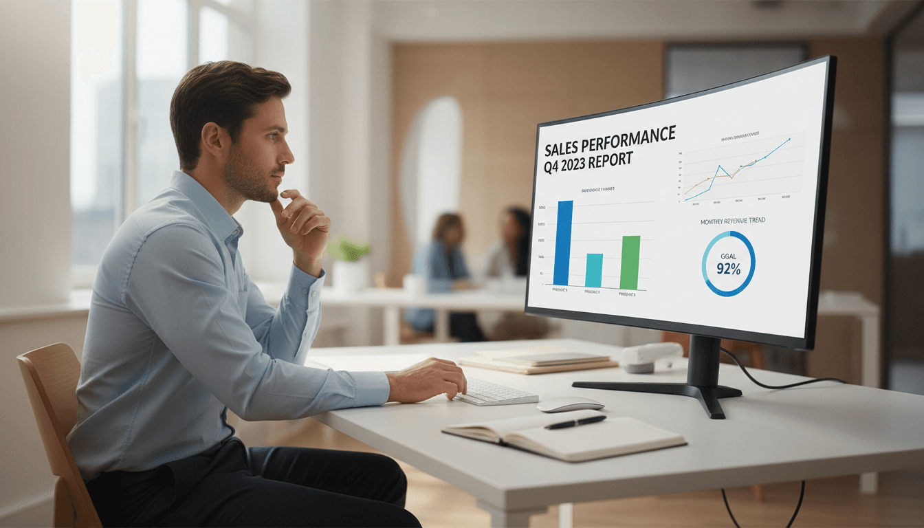 Professional analytics dashboard displaying business metrics and data insights