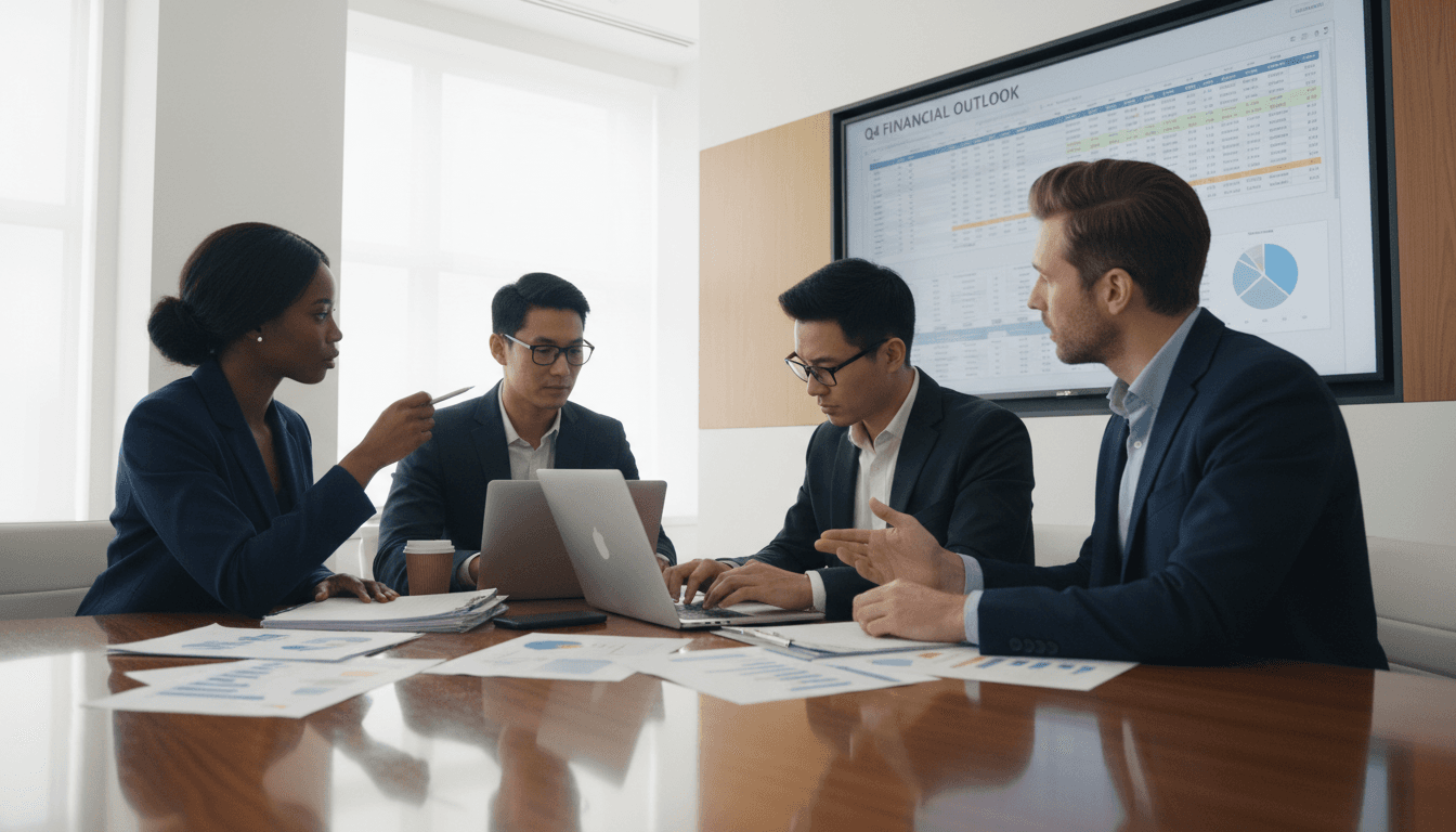 Data analysts working with advanced analytics dashboards and financial systems